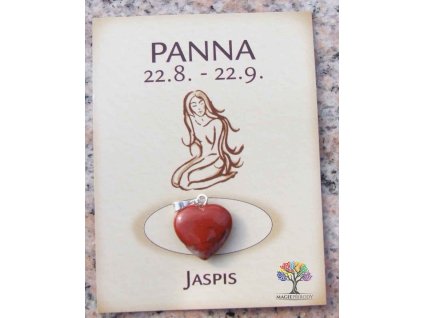 Kámen podle znamení - PANNA - tvar srdce