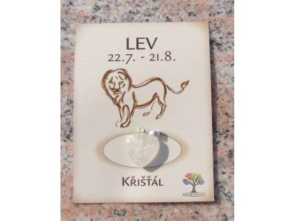 Kámen podle znamení - LEV - tvar srdce