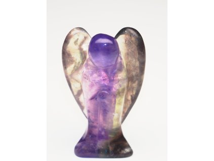 Anděl Fluorit 50x35 mm - Anděl z přírodního kamene #220