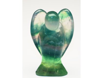 Anděl Fluorit 50x35 mm - Anděl z přírodního kamene #222