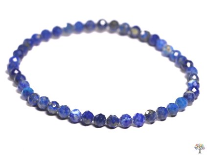 Bransoletka z lapis lazuli - 4 mm fasetowana #257 - z naturalnych kamieni