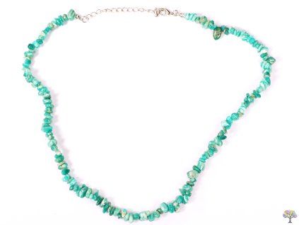 Chipped necklace - Amazonite - polished - #62