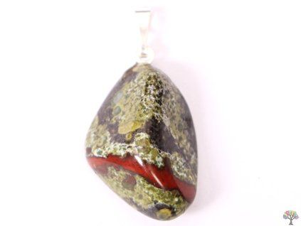 Epidote stone pendant, size M - #85