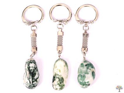 Keychain stone Tree agate #305 - key pendant