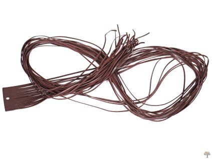 Flat leather strap - dark brown 95 cm / 2 mm #04