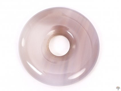 Přívěsek Donut z kamene Achát šedý vel. 3 cm - #110