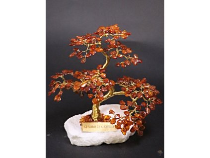 Bursztynowe drzewko szczęścia 17 cm - L1 - #214