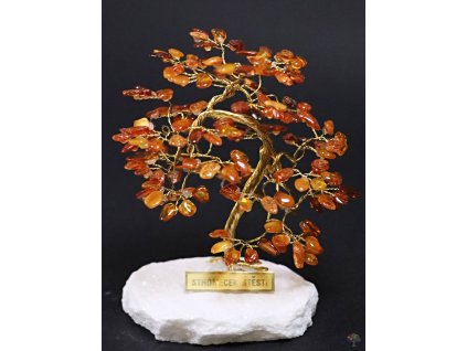 Bursztynowe drzewko szczęścia 13 cm - R5 - #218