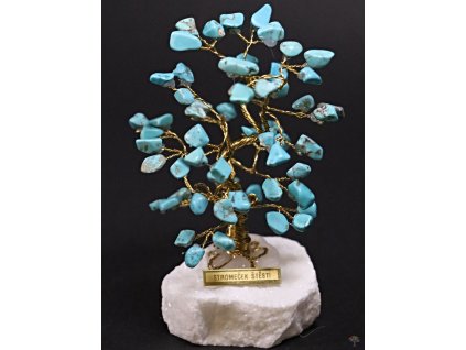 Drzewko szczęścia z howlitu 9 cm - S - #237