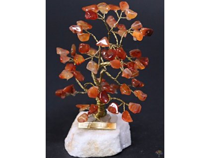 Drzewko szczęścia z karneolu 9 cm - S - #242