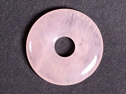 Přívěsek Donut z kamene Růženín vel. 3 cm - #123
