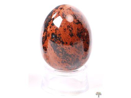 Yoni stone egg Obsidian mocha #118 + base