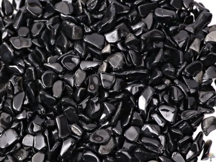 Tromlovaný kámen Obsidián stříbrný XS velikost 10 - 20 mm - USA #427