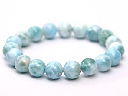 Bransoletka Larimar 9 - 10 mm z naturalnych kamieni #395 TOP jakość