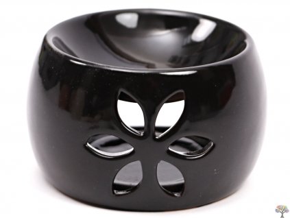 Aroma lampa černá 6 cm keramika #111