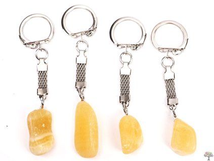 Keyring with calcite stone #396