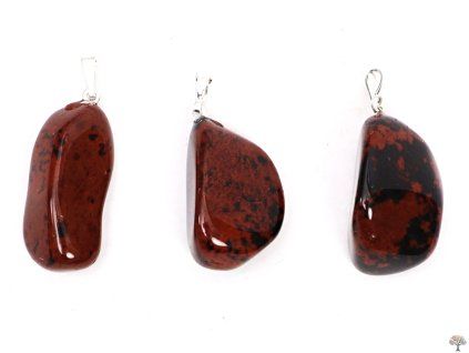 Obsidian mocha stone pendant size M - #132