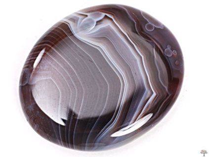 Palm stone Grey agate 40 - 45 mm disc #134
