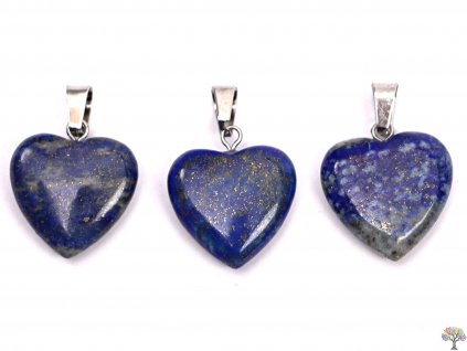 Přívěsek srdce z kamene Lapis Lazuli vel. 20mm - #137