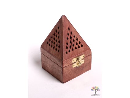 Dřevěná kadidelnice - pyramida - vykuřovadlo #02