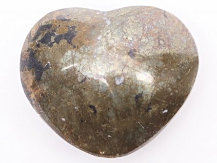 Srdce Pyrit 61x51 mm 196g přírodní kámen #K248