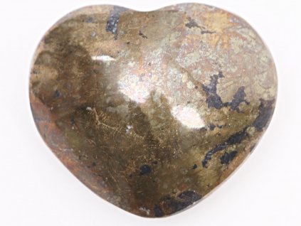 Srdce Pyrit 64x55 mm 224g přírodní kámen #K254