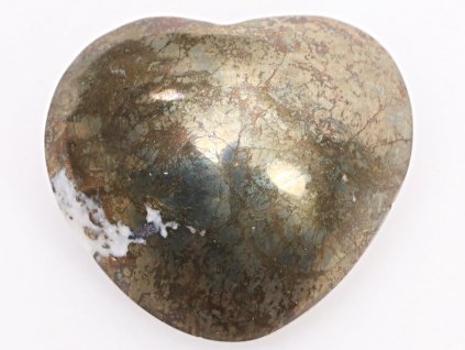 Srdce Pyrit 56x50 mm 190g přírodní kámen #K257