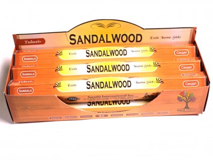 Vonné tyčinky Tulasi  Sandalwood - vůně Santalové dřevo - 20 ks - #03