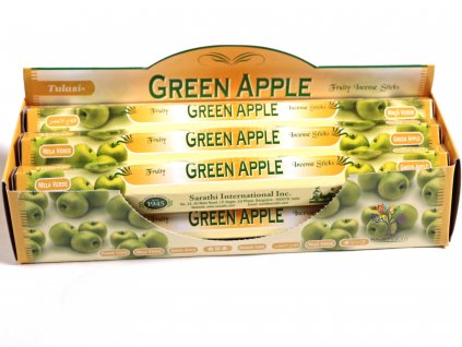 Vonné tyčinky Tulasi Green Apple - vůně Zelené jablko - 20 ks - #12