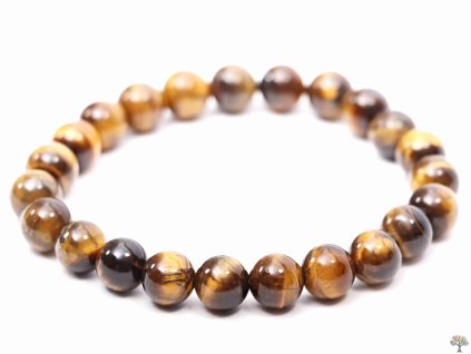 Bransoletka z tygrysim okiem - kulki 8 mm #441 z naturalnych kamieni