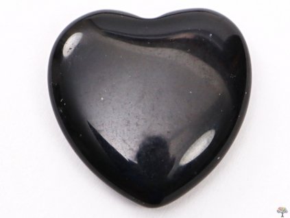 Srdce Obsidián černý 20x20 mm - Obsidiánové srdce #31