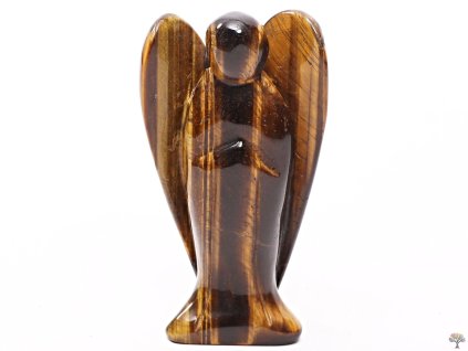 Anioł Tygrysie oko 100x60 mm - Anioł z naturalnego kamienia 10 cm #28