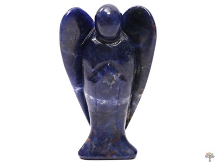 Anioł Sodalit 100x60 mm - Anioł z naturalnego kamienia 10 cm #32