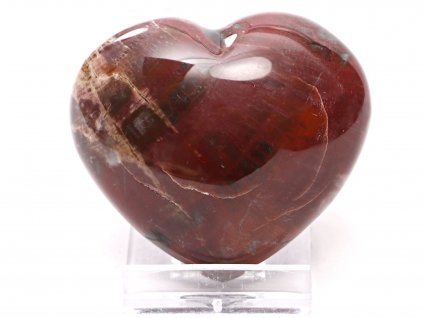 Srdce Zkamenělé dřevo 67x60 mm 175 g přírodní kámen #K1078