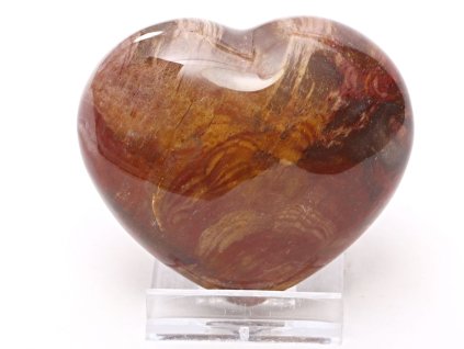 Serce Skamieniałe drewno 71x63 mm 212 g naturalny kamień #K1083