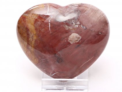 Srdce Zkamenělé dřevo 83x72 mm 255 g přírodní kámen #K1084