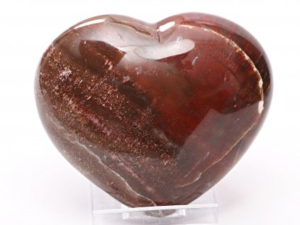 Srdce Zkamenělé dřevo 79x70 mm 255 g přírodní kámen #K1089