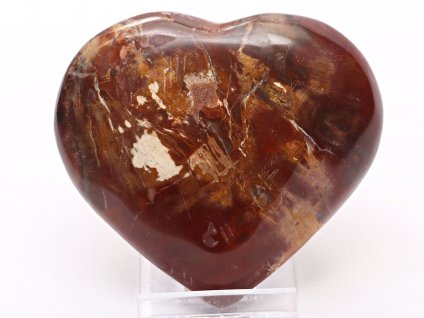 Srdce Zkamenělé dřevo 85x79 mm 245 g přírodní kámen #K1090
