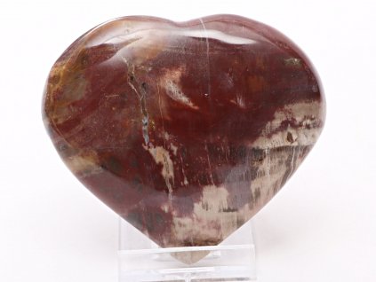Srdce Zkamenělé dřevo 85x77 mm 210 g přírodní kámen #A24