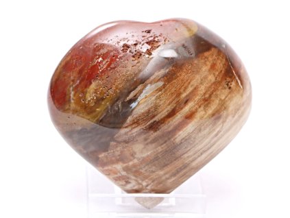 Srdce Zkamenělé dřevo 72x65 mm 205 g přírodní kámen #A33