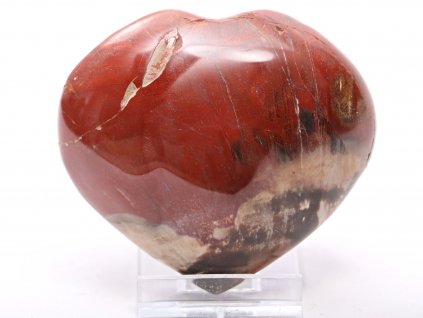 Srdce Zkamenělé dřevo 79x71 mm 290 g přírodní kámen #A39