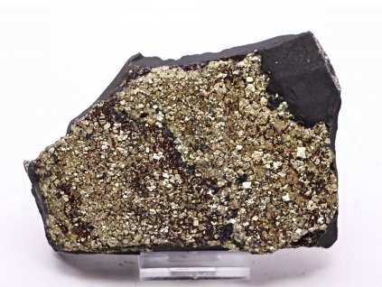 Šungit s pyritem surový kámen 516 g přírodní #B371