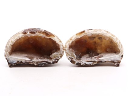 Agat piórkowy geoda para 140 g - 6,5 cm - Najwyższa jakość - #B420