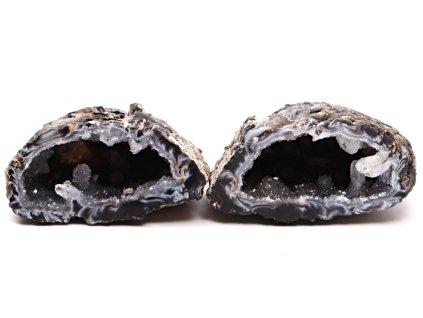 Agat piórkowy geoda para 329 g - 7,5 cm - Najwyższa jakość - #B423