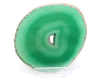 Agate slab size 9 cm + stand #1908 - Top quality