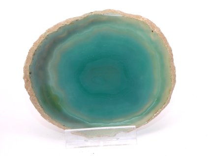 Achátový plát velikost 9 cm + stojánek #1920 - Top kvalita