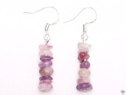 Lepidolite stone earrings #100