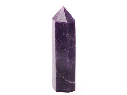 Lepidolite obelisk – spire 103g - 9 cm #C334