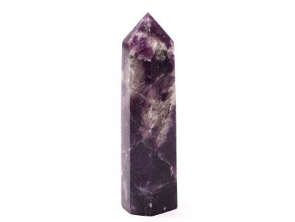Lepidolite obelisk – spire 95g - 9,2 cm #C377