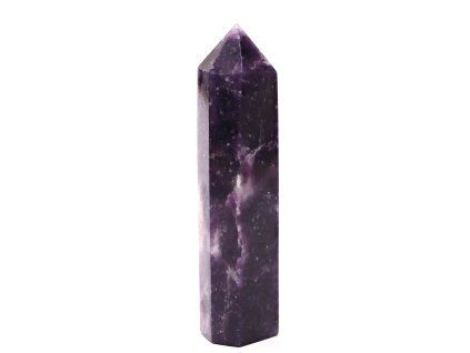 Lepidolite obelisk – spire 89g - 9,3 cm #C380